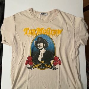 Daydreamer Cream Short Sleeve Tee with Tim McGraw Graphic